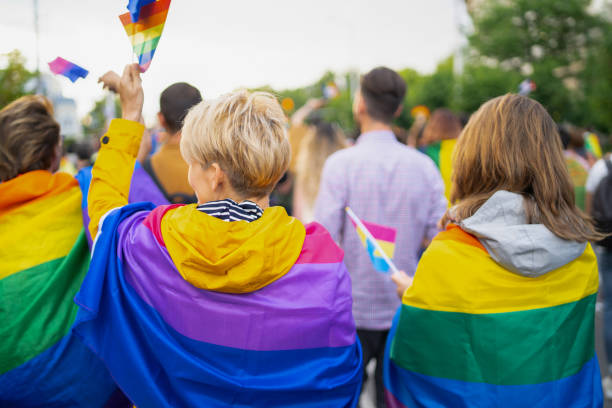 istock Joining in the support at gay pride event 1398755780