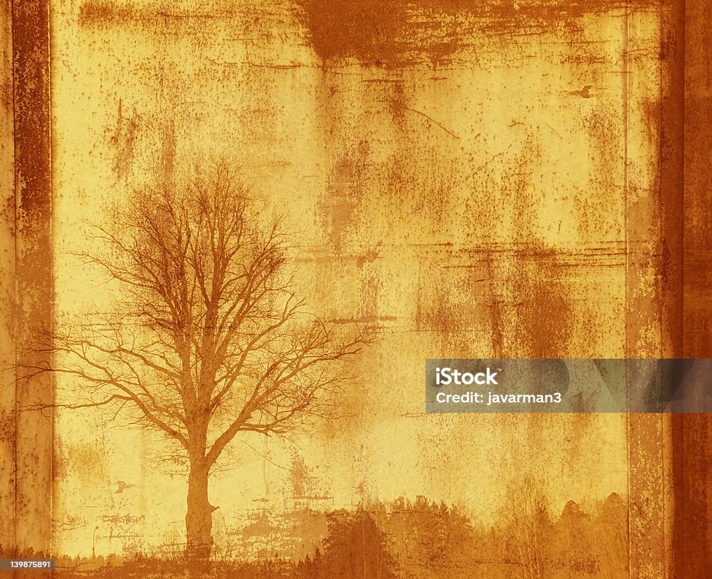 grunge frame with tree silhouette Abstract Stock Photo