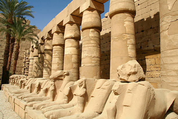 istock Ram-headed sphinxes. The ram of Amon 139875989