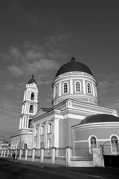 Russian Church (black and white) stock photo