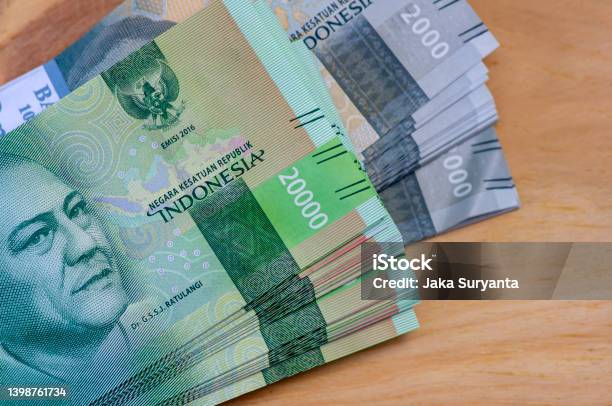 Indonesian Money Currency Rupiah In Selected Focus Stock Photo - Download Image Now
