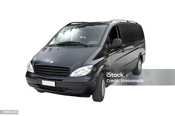 Minivan Isoliert Stockfoto und mehr Bilder von Personentransporter - Personentransporter, Lieferwagen, Schwarz - Farbe