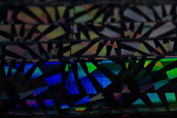 istock Iridescent holographic metal foil background. 1398762977