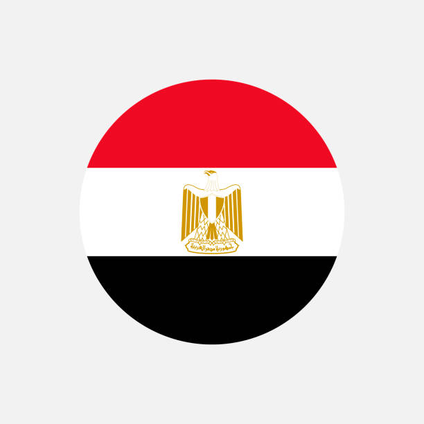contry mesir. bendera mesir. ilustrasi vektor. - mesir ilustrasi stok