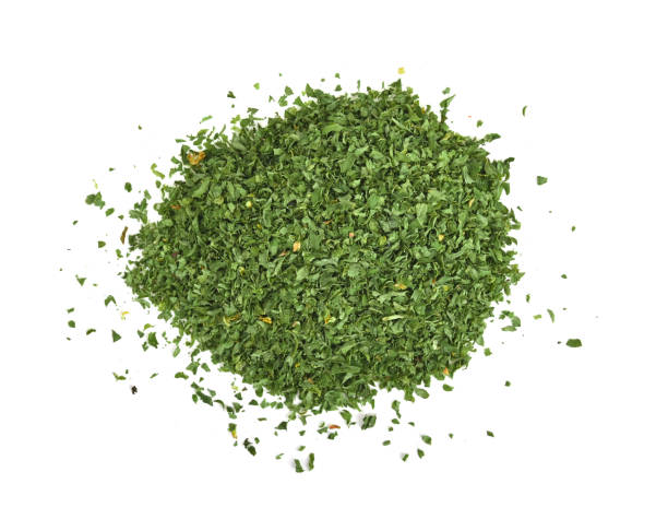 istock Dried parsley isolated on white background. 1398769342