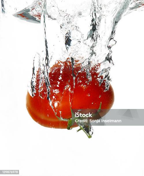 Wet Tomato Stock Photo - Download Image Now - Backgrounds, Bubble, Close To