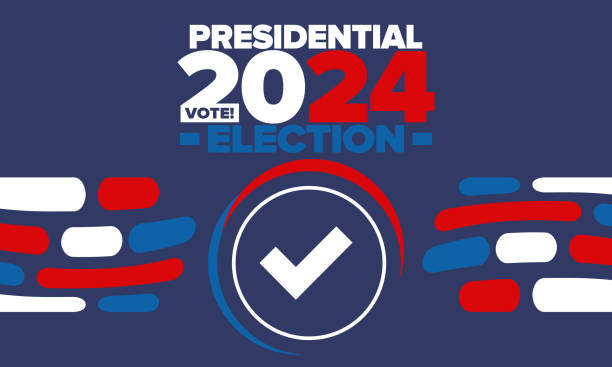 illustrazioni stock, clip art, cartoni animati e icone di tendenza di elezioni presidenziali 2024 negli stati uniti. giorno del voto, 5 novembre. campagna elettorale negli stati uniti. fai la tua scelta! illustrazione vettoriale americana patriottica. poster, scheda, banner e sfondo - star shape pattern inauguration into office usa