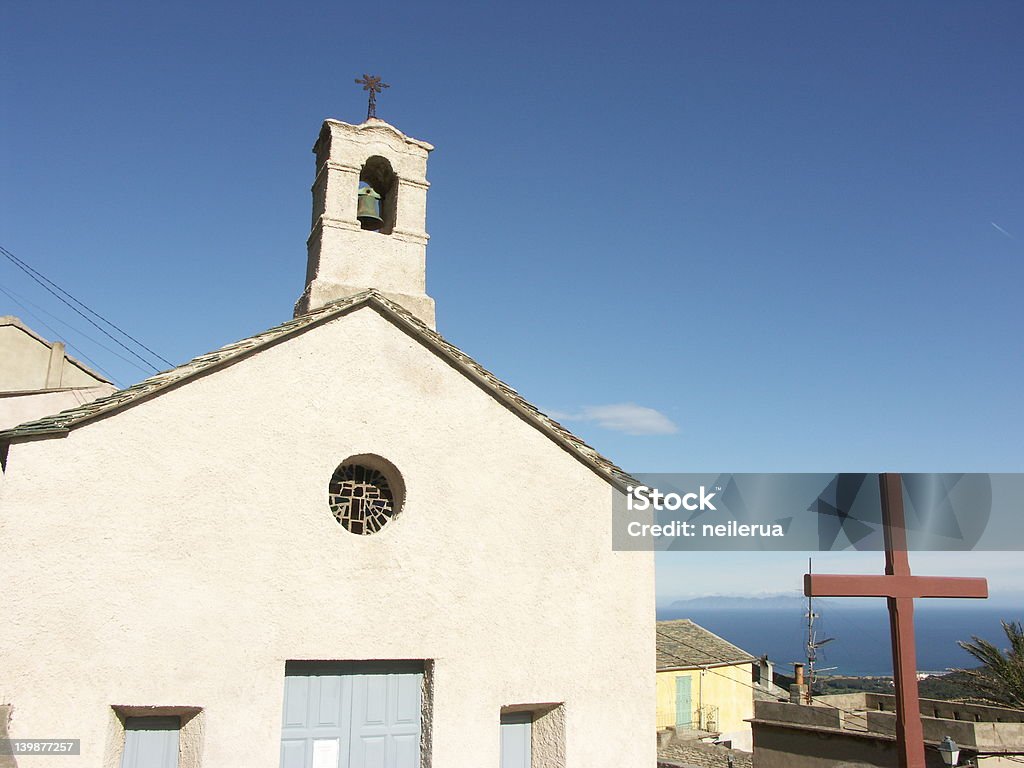 Igreja de gado na Córsega Cabo - Royalty-free Aldeia Foto de stock