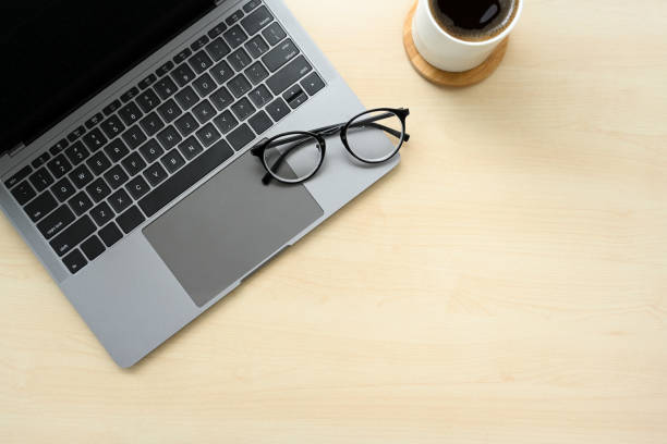 istock Top view of a Modern office table workspace with notebook laptop 1398774219