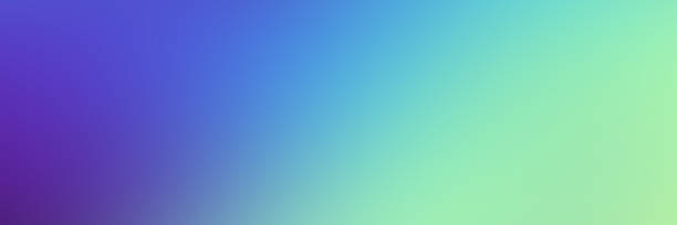 istock Soft gradient Banner with Smooth Blurred purple green neon colors 1398774504