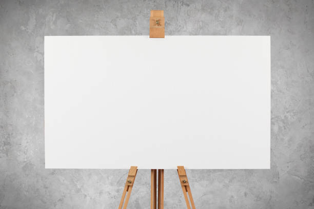 イーゼルの上の空白のキャンバス。 - blank canvas ストックフォトと画像
