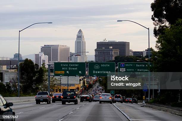 Los Angeles Rush Hour Stock Photo - Download Image Now - City Of Los Angeles, Commuter, Downtown District