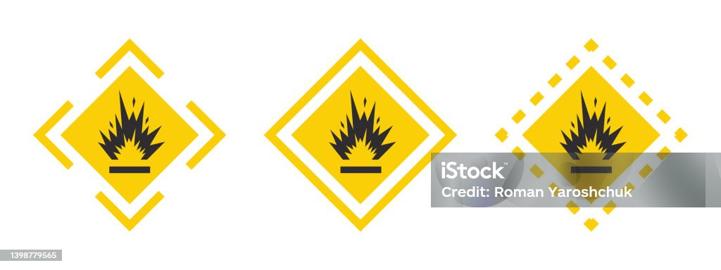 Extremely Explosive Materials Caution Warning Sign Explosives Liquids ...