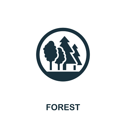 Forest icon from australia collection. Simple line Forest icon for templates, web design and infographics.