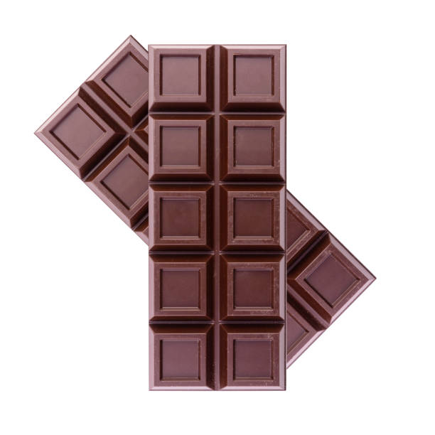 istock Two large chocolate bars isolated on a white background. 1398784175