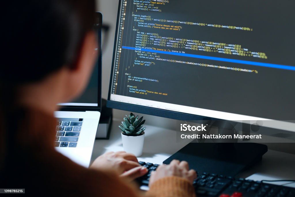 Software Engineer Overtime Young Asian Woman Developer Programmer Software Engineer It Support ...