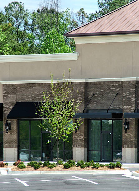 istock Strip center and landscaping 139878673