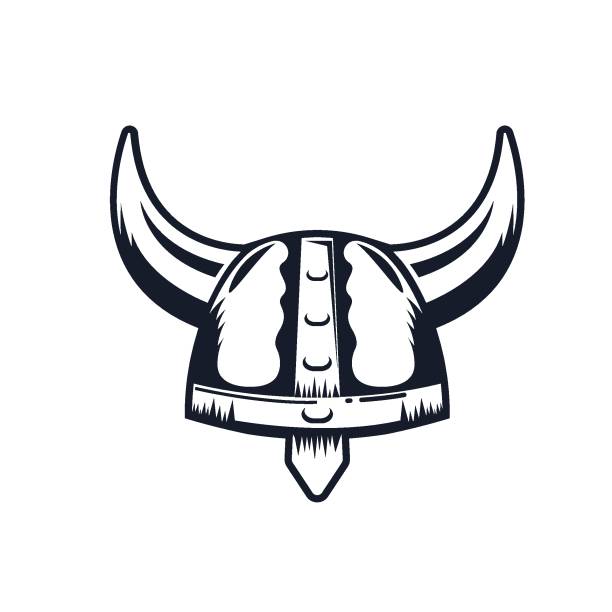 black viking helmet vector element concept design template black viking helmet vector element concept design template web norse cartoon stock illustrations