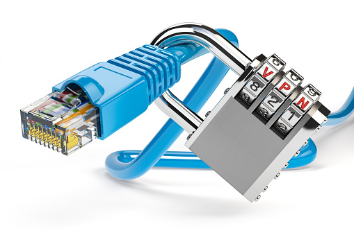 Lock Network Configurations Vpn Internet Security And Data Protection Concept Network Ethernet ...