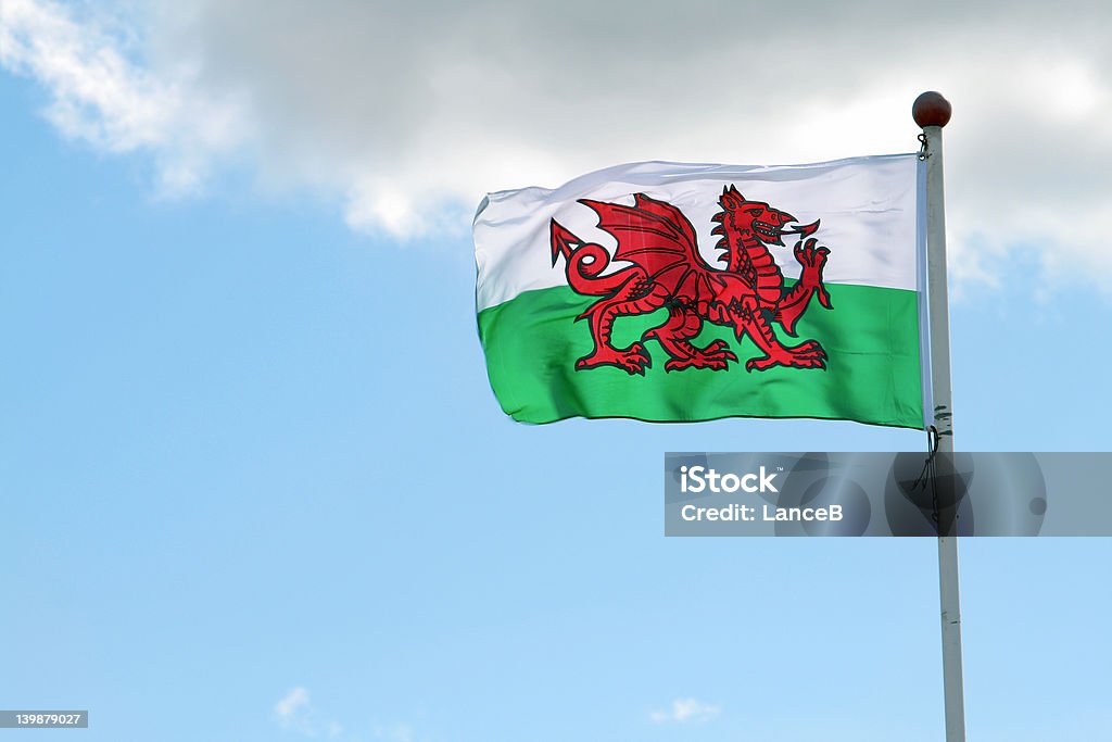 Уэльский флаг - Стоковые фото Уэльский флаг роялти-фри