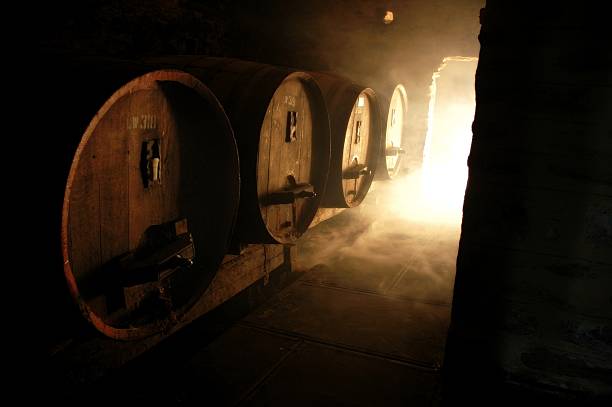 vino casks - barossa valley foto e immagini stock