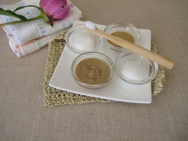 istock Homemade toothpaste with coconut oil, xylitol and medicinal clay 1398797621