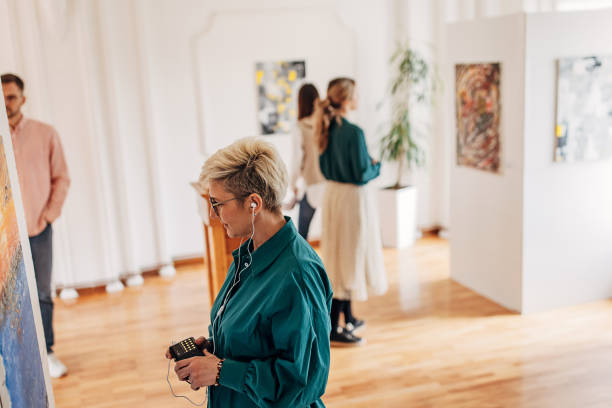 istock Woman in art gallery 1398799150
