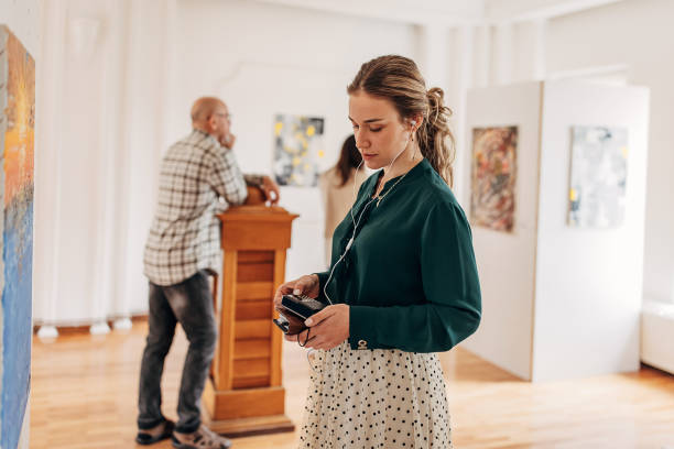 istock Woman in art gallery 1398799176