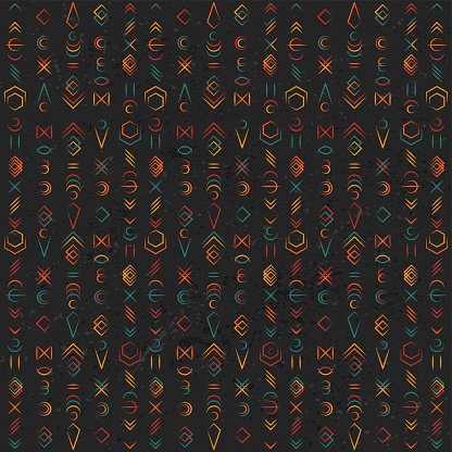 Runic Color Dark Runic Color Symbols Pattern Background Stock Illustration ...