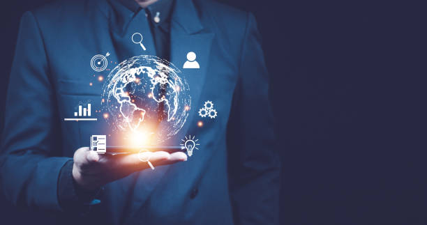 istock Businessman using mobile smart phone. Business global internet connection application technology and digital marketing, Financial and banking, Digital link tech, big data. 1398804290