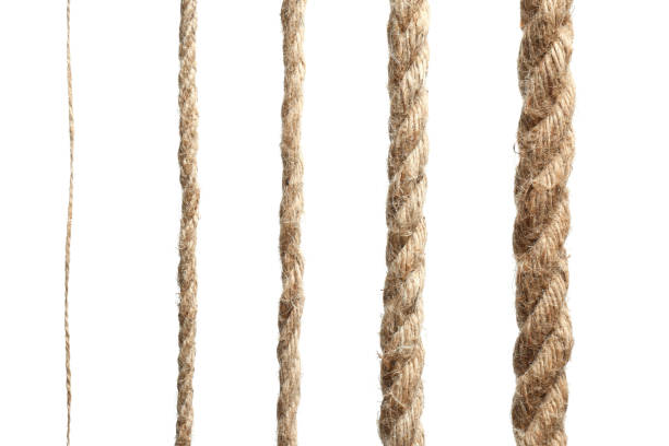 istock Set of hemp ropes on white background 1398805182