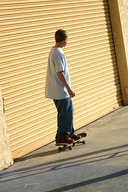 skating away stock photo