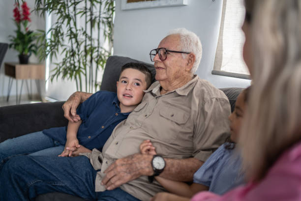 istock Family enjoying themselves and talking at home 1398807178