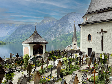 Germany, Bavaria, European Alps, Church, Mountain