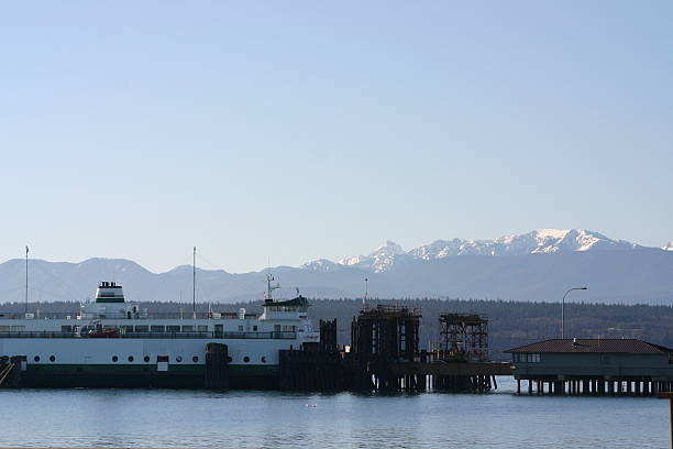 Waqshington State ferry stock photo