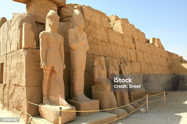Egyption Statues Kings Stock Photo - Download Image Now - Complexity, Temples of Karnak, Africa