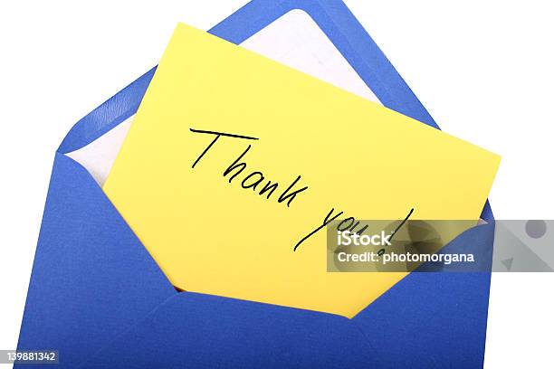 Vielen Dank Stockfoto und mehr Bilder von Briefumschlag - Briefumschlag, Grußkarte, Thank You - englischer Satz
