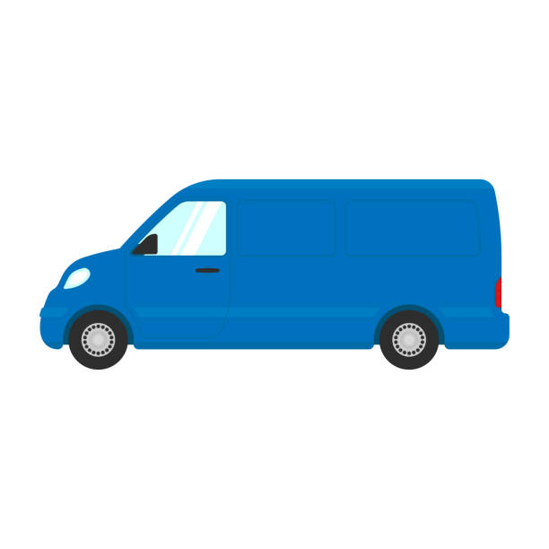 Van icon. Delivery cargo minibus. Color silhouette. Side view. Vector simple flat graphic illustration. Isolated object on a white background. Isolate. Van icon. Delivery cargo minibus. Color silhouette. Side view. Vector simple flat graphic illustration. Isolated object on a white background. Isolate. mini van stock illustrations