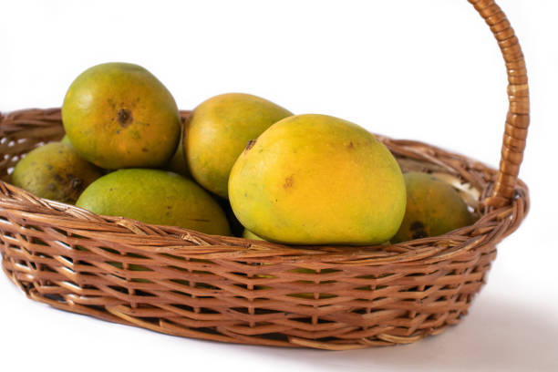 istock indian mangos in a basket on a white background 1398814558