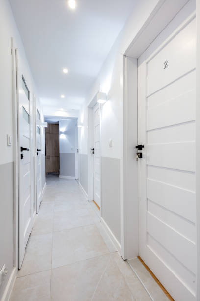 istock Corridor with doors in apartment for rent 1398815290