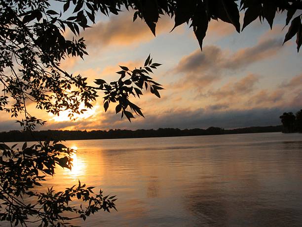 Sunrise at Reed's Lake - 1 stock photo