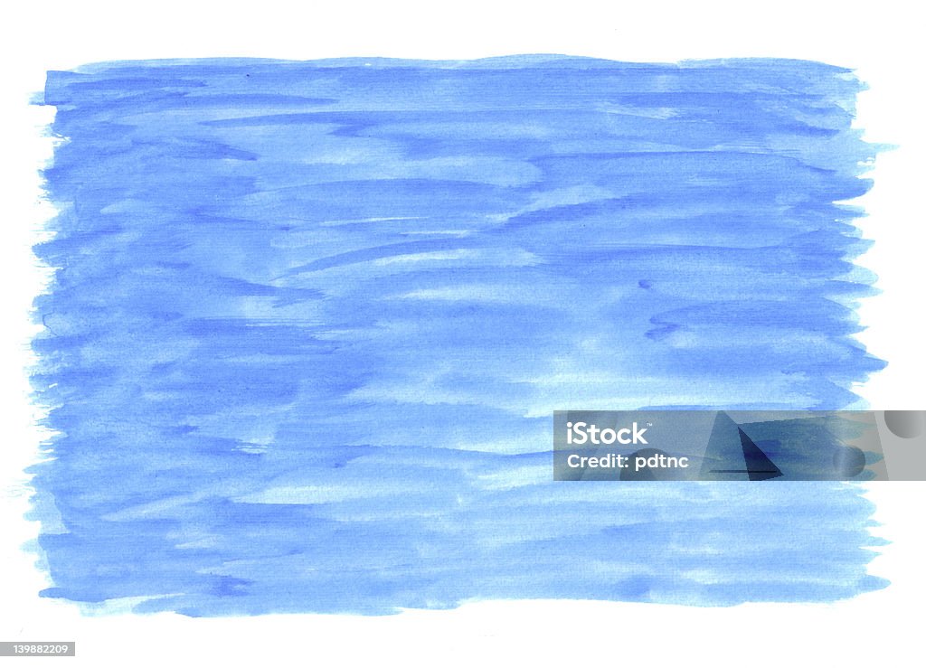Trama pittura acquerello blu - Foto stock royalty-free di Bianco