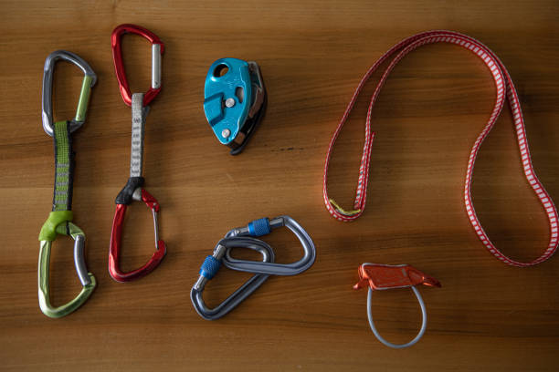 Different climbing gear no people