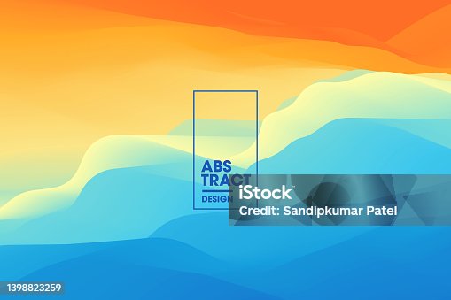 istock Colorful abstract wave design template background 1398823259