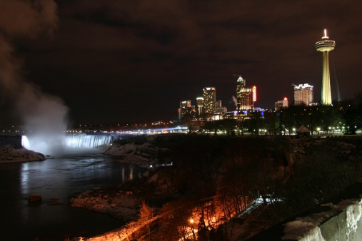 City Night Scene at Niagara Falls