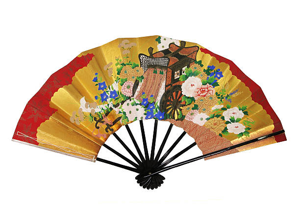 istock Gold And Red Folding Fan 139882533
