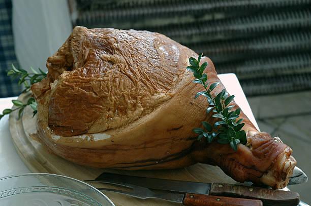 Ham Holy easter ham. guzzling stock pictures, royalty-free photos & images