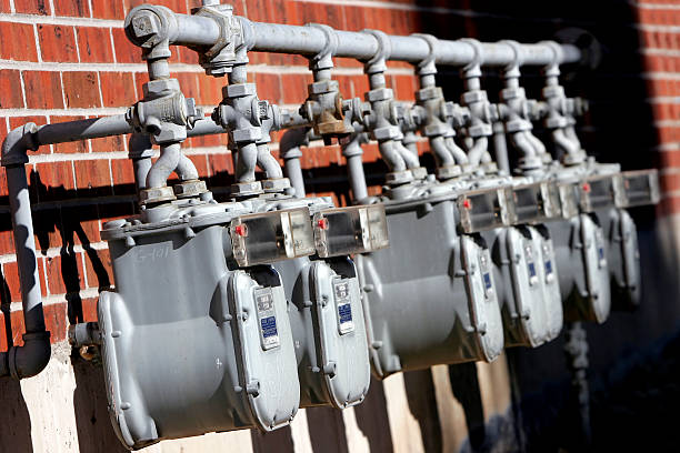 Row of Uitlity Meters
