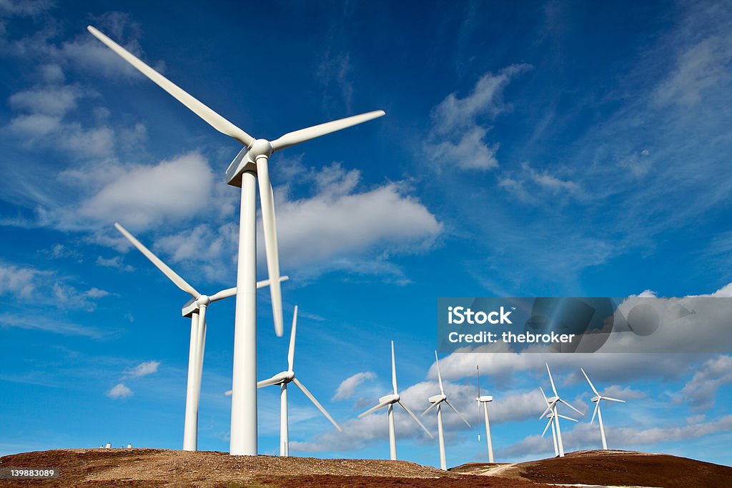 Wind turbine farm Wind Power Stock Photo