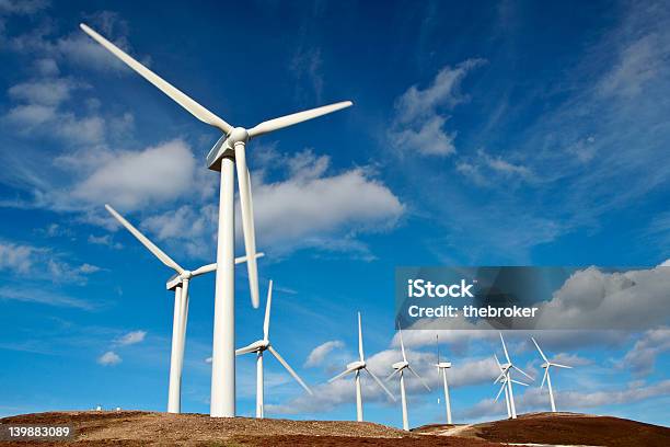 Wind Turbine Farm Stock Photo - Download Image Now - Wind Power, Wind Turbine, Fuel and Power Generation